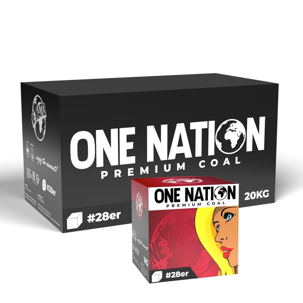 One Nation 28 er Nargile Kömürü 20 Kg - Kömürler | Nargile Malzemesi